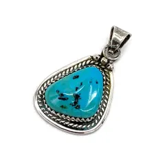 ナバホ族 ターコイズ シルバー ペンダントトップ STERLING