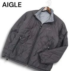 AIGLE エーグル 秋冬 2WAY リバーシブル★ キルティング  中綿 ブルゾン ジャケット Sz.M メンズ 灰 グレー アウトドア