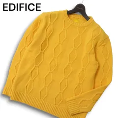 EDIFICE × RENAULT エディフィス × ルノー 秋冬 ウール100％★ ケーブル編み ニット セーター Sz.M メンズ 日本製のサムネイル