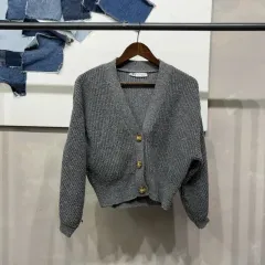 (85) ザラ ZARA レディース カジュアル ウール クロップド ニット カーディガン