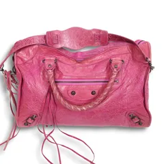 BALENCIAGA バレンシアガ 115748 The City ザ シティ★ 2way レザー ショルダー ハンド バッグ Sz.F　レディース ピンク