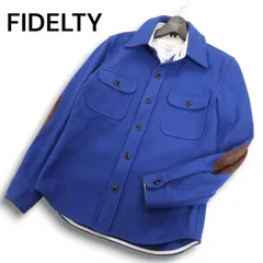 FIDELITY × RED SEAM フィデリティ アーバンリサーチ レザー パッチ★ メルトン ウール CPOシャツ ジャケット Sz.M メンズ
