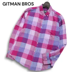 USA製★ GITMAN BROS ギットマンブラザーズ 【Sisters】通年★ 長袖 ボタンダウン ブロックチェック シャツ Sz.M メンズ
