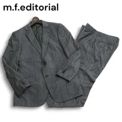 m.f.editorial タカキュー 秋冬 イタリア製 Morzotto SUPER100'S生地★ チェック セットアップ スーツ Sz.AB5　メンズ 灰