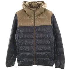 UNIQLO ユニクロ プレミアム ウルトラライトダウンジャケット M ネイビー系 収納袋付き メンズ 古着