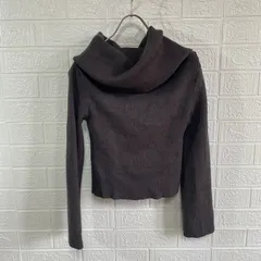 GRL グレイル ru1034 オフショルダー フレアスリーブ ニット トップス 長袖 チャコール【中古】 レディース