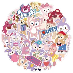 自転車 車 ギター 水筒 スーツケース スノーボード スケートボード DIY 防水落書きステッカー おしゃれ バイク ステッカー ステッカー 人気かわいいアニメ ヘルメット シール リーナベル ダッフィー パソコン手帳シール セット可愛い漫画forルー 50枚