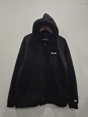 NEW ERA NE ESSENTIALS 起毛 WHO ジップアップ ブラック メンズ 110サイズ