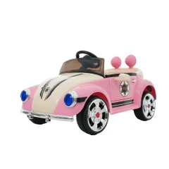 「数量限定セール」 【ピンク】電動乗用ラジコンカー ドイツオールドタイプ 乗用玩具 電動乗用玩具 正規ライセンス ペダルとプロポで操作可能 車 くるま 玩具 乗り物 PSE 誕生日プレゼント お祝いプレゼント 