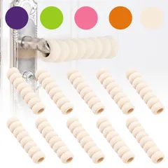 QuickYen ドアノブカバー 10個入リ ドアノブ クッション 長さ13.5cm*内径2cm ドアノブプロテクター 柔らかい 傷防止 滑り止め 壁を保護する 扉 (ベージュ)