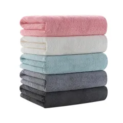 バスタオル マイクロファイバー 5枚セット ホテル仕様 大判 60X120cm ふわふわ肌触り 高速吸水 速乾 耐久性 タオル (5色)