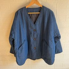 ayane ダンガリーバックフリルブルゾン 美品 デニムジャケット - メルカリ
