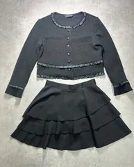 【CHOPIN 140】ブラック フォーマル ジャケット＋3段フレアスカート セット 卒業式 発表会