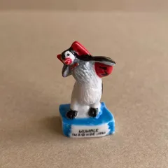 マンブルのフェーブ/ハッピーフィート/ペンギン/フランス雑貨/陶器ミニチュア/ブロカント/ヴィンテージ/蚤の市/幸運の小さな陶器