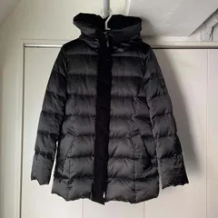 【美品】アクアスキュータム ダウンコート ロングコート ダウン90% 高品質 アクアスキュータムブラックダウンコート