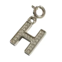ディオール　メンズ　ペンダント　トップ　チャーム　アルファベット　イニシャル　H
