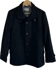 Z1637 【美品】LES MUESレミュー　AOKI  コート　アウター　ブラック　メンズ　Lサイズ