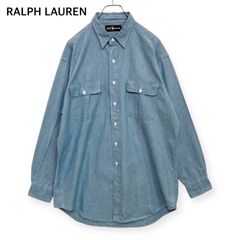 ✨リネン100%✨ラルフローレン 長袖シャツ フラップポケット 90's