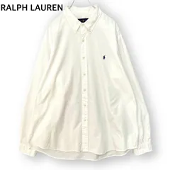 ラルフローレン RALPHLAUREN 長袖シャツ ポニー刺繍 ボタンダウン クラシックフィットCLASSICFIT XXLサイズ 白 ホワイト メンズ