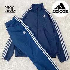 極美品　adidas アディダス　ジャージ　上下　シャカシャカ　ネイビー　XL