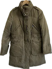 Z1637 ENCHANTEMENTアンシャットマン　中綿ダウンコート　アウター　ブラウン　コーディロイ　レディース　40サイズ