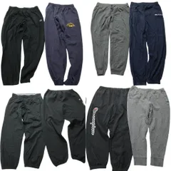 古着卸 まとめ売り チャンピオン スウェット パンツ 8枚セット (メンズ XL ) ワンポイント ロゴ 無地 英文字プリント NA7651