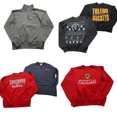 古着卸 まとめ売り チャンピオン Champion スウェット 6枚セット (メンズ S ) ハーフジップ カレッジ風 Vガゼット NB7332