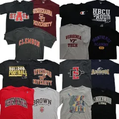 古着卸 まとめ売り チャンピオン 半袖Tシャツ 15枚セット (メンズ S /M ) カレッジ風 アーチロゴ チームロゴ ギター NB8467