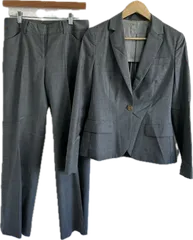 Z1637  theory luxeセオリーリュクス　スーツセットアップジャケットパンツ　グレー　レディース　40サイズ