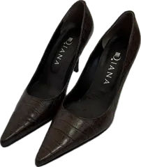 Z1637 【美品】DIANAダイアナ　パンプス　靴シューズ　ブラウン　レディース　21サイズ