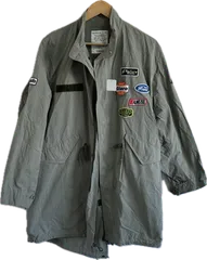 Z1639【美品】RODEO CROWNS WIDE BOWLロデオクラウンズワイドボウル　ヴィンテージモッズコート　アウター　カーキ　レディース　FREEサイズ