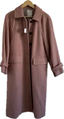 Z1639【美品】FREE'S MARTフリーズマート　ロングコート　アウター　ピンク　レディース　Mサイズ