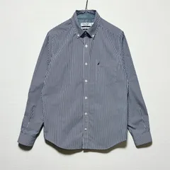 NAUTICA ストライプ ボタンダウンシャツ ブルー