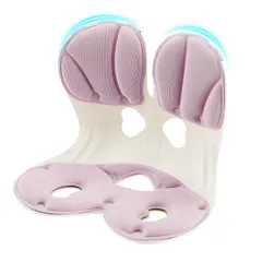 限定カラー・理学療法士推薦Kojihomu 姿勢矯正 椅子 骨盤矯正 姿勢サポートチェア 座椅子 腰が痛くならない 高反発メモリー綿 腰当て 姿勢補正 クッション 軽量 持ち運び簡単 人体工学設計 猫背改善 疲れない椅子 (ラベンダーパープル)