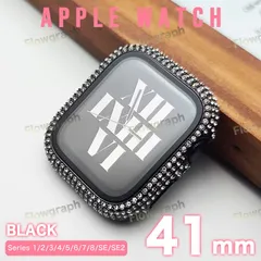 apple watch カバー アップルウォッチ カバー キラキラ K-35 黒 41mm