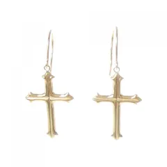 【新品】K18YG クロス ピアス