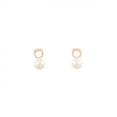【新品】K18YG 淡水パール ピアス
