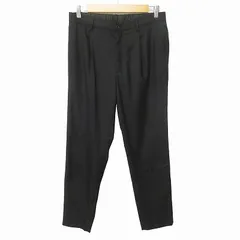 B&Y ユナイテッドアローズ BEAUTY&YOUTH ビューティー&ユース フラノ イージー テーパード パンツ ウール混 L 黒 ブラック