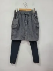 新品) スカートレギンスセット グレー スカート ブラック レギンス