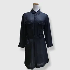 GALERIE VIE ギャルリー ヴィー リネンシャツワンピース 紺 S