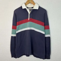 L.L.Bean エルエルビーン ラガーシャツ 長袖 ボーダー ネイビー メンズ 古着 アメカジ　シティーボーイ