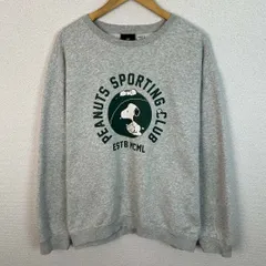 H&M エイチアンドエム PEANUTS ピーナッツ スウェット トレーナー プリント グレー XLサイズ メンズ 古着 ストリート