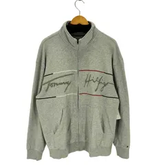 トミーヒルフィガー TOMMY HILFIGER フロント刺繍ジップアップスウェット メンズ import：XL 
