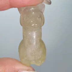 虹入りシトリン✨ラマ✨カービング✨