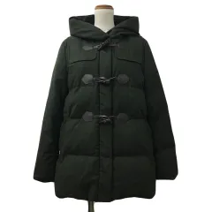クミキョク 組曲 KUMIKYOKU コート ダッフル ダウン ハーフ フード ジップアップ ウール 長袖 2 緑 グリーン