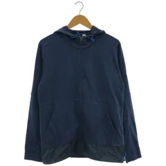 古着 メンズL adidas/アディダス スウェットジップパーカー スポーツウェア カジュアル フード ネイビー/ブルー CX3432 gl00497