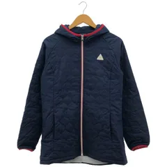 古着 レディースM le coq sportif/ルコックスポルティフ 中綿 ハーフコート スポーツウェア トレーニング 防寒 ネイビー QMWOJF22 gl00526