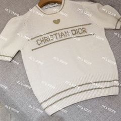 新品 Christian Dior ディオール ショートスリーブ セーター カシミヤ