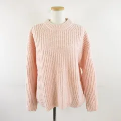 ジーユー GU パフィータッチローゲージクルーネックセーター 長袖 ピンク M *A550