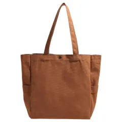 ☆ ブラウン ☆ トートバッグ 大きめ 洗える トートバッグ 大容量 おしゃれ トートバック 肩掛けバッグ レディース 肩掛けバック マザーズバッグ マザーズバック 鞄 カバン バッグ バック 手提げ お買い物 通学 通勤 習い事 洗える キャンバス 学生